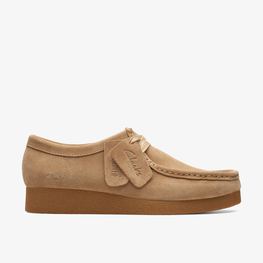wallabee evo schoen - donker zandkleurig suède